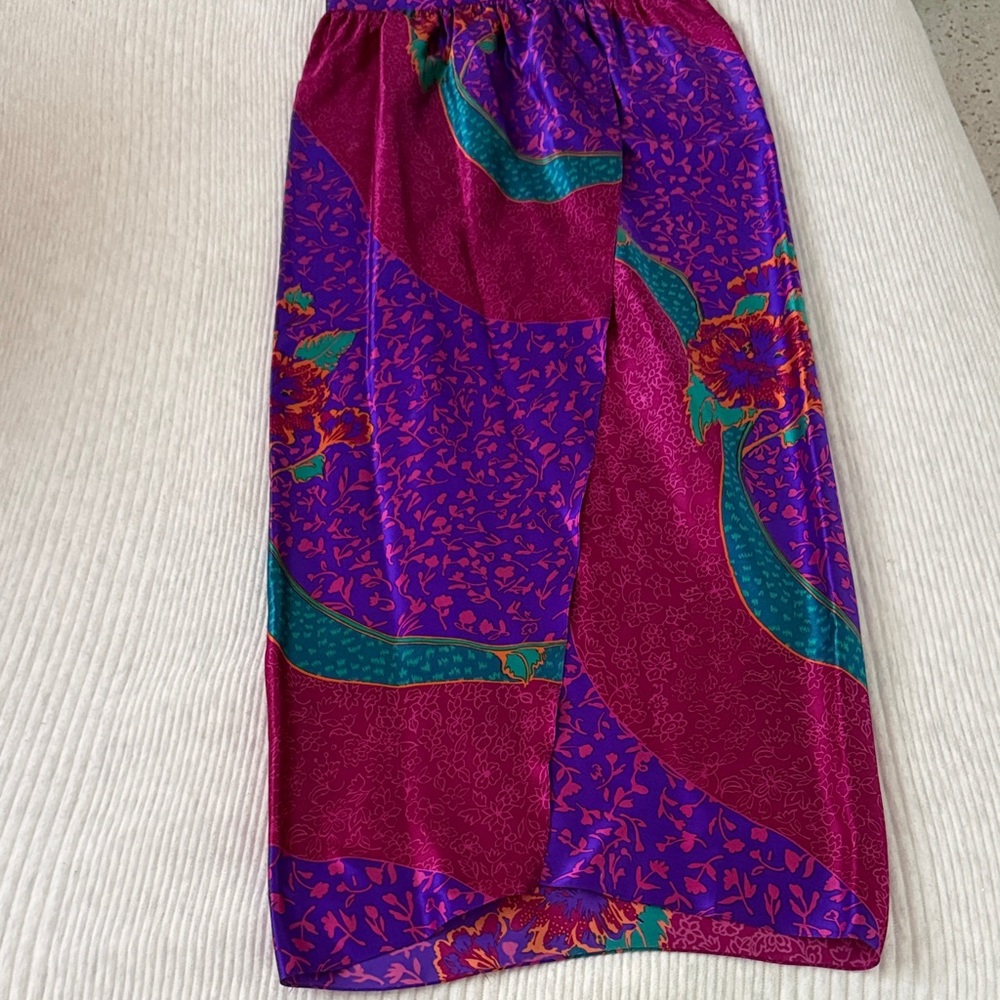 Vintage Miss O by Oscar De La Renta Floral Midi Skirt